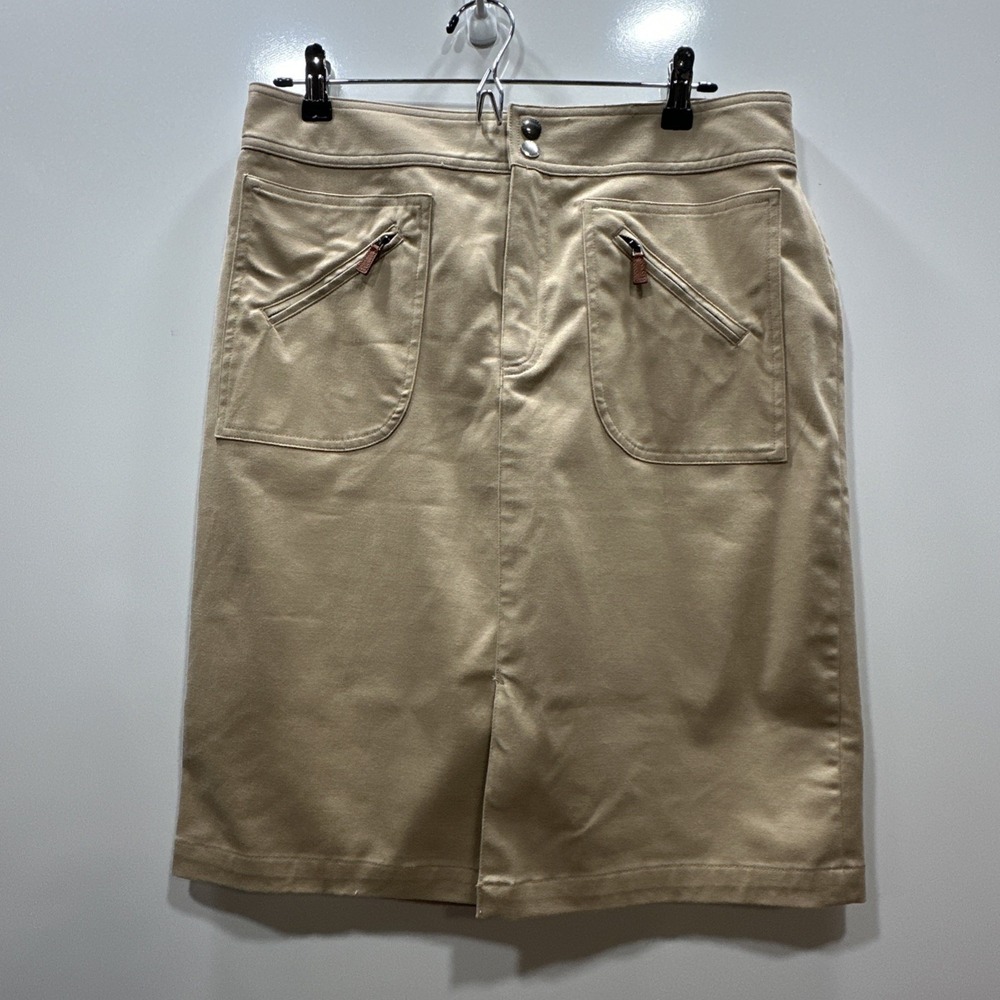 VTG NEW Ralph Lauren Brown Khaki Equestrian Riding Skirt Size 12 Preppy Academia